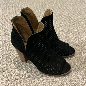 Lucky Brand peep toe booties